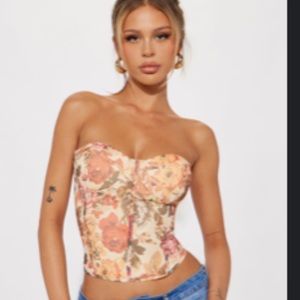 Floral bustier